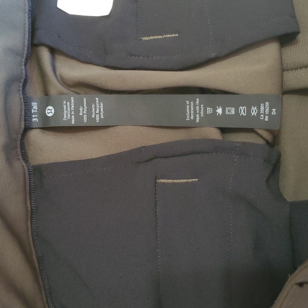 Lululemon Commission Pant Classic Warpstreme Dark Olive 31w - Picture 4 of 5